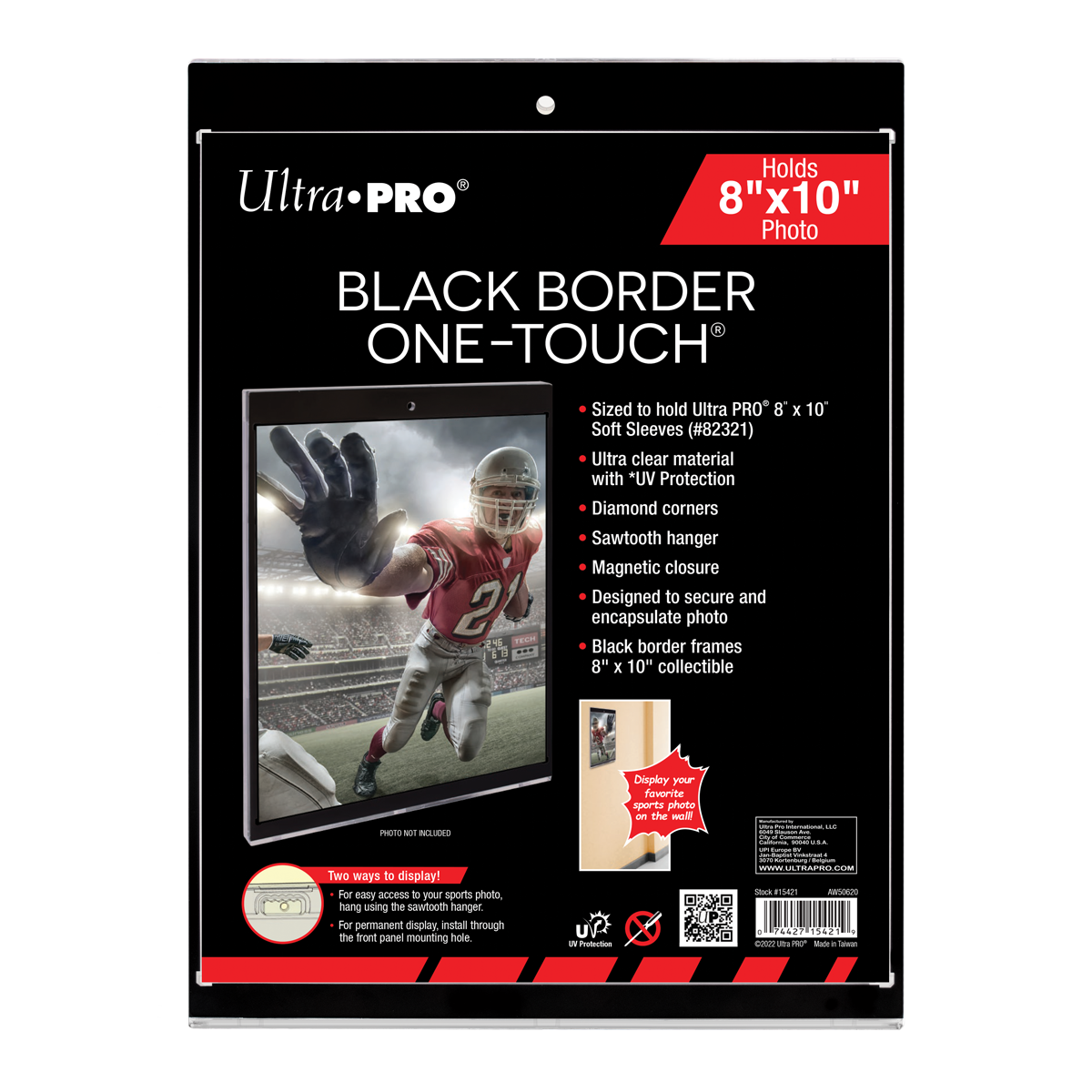 8" x 10" Black Border UV ONE-TOUCH Magnetic Holder Ultra PRO International