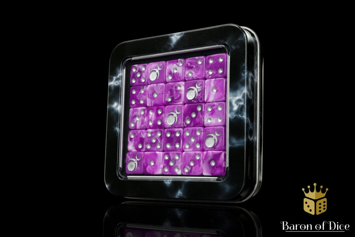 Gluttony Dice - Silver Inlay - Out of Play