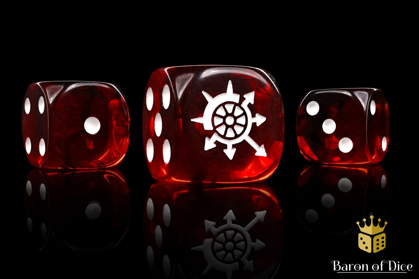 Cogs of Chaos Dice - Blood Red - Out of Play