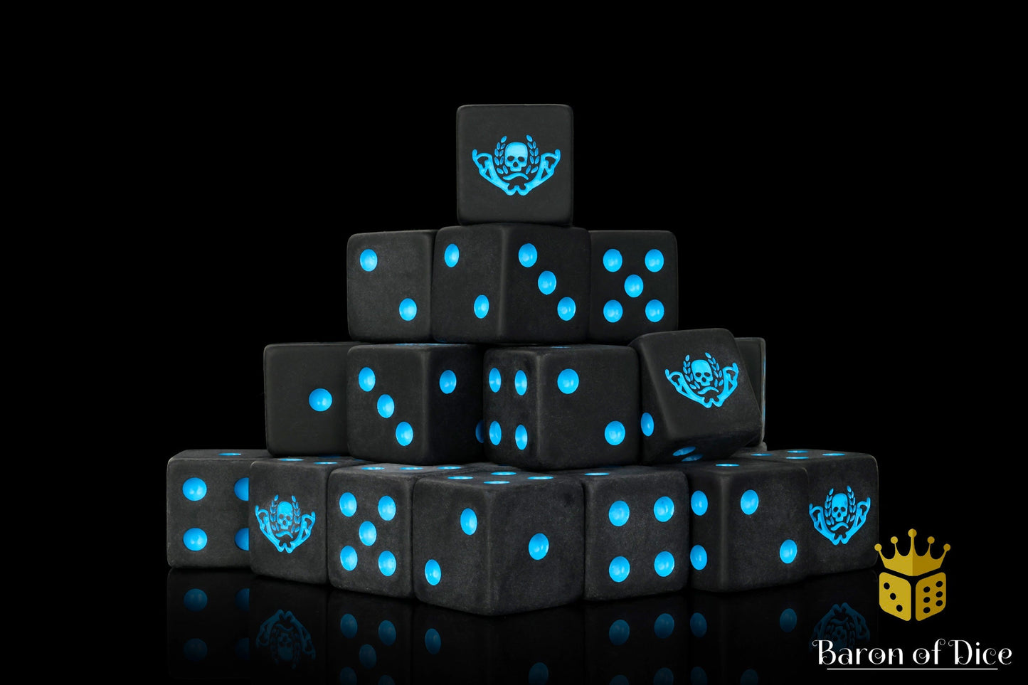 Mercenary Knights Dice - Black - Out of Play