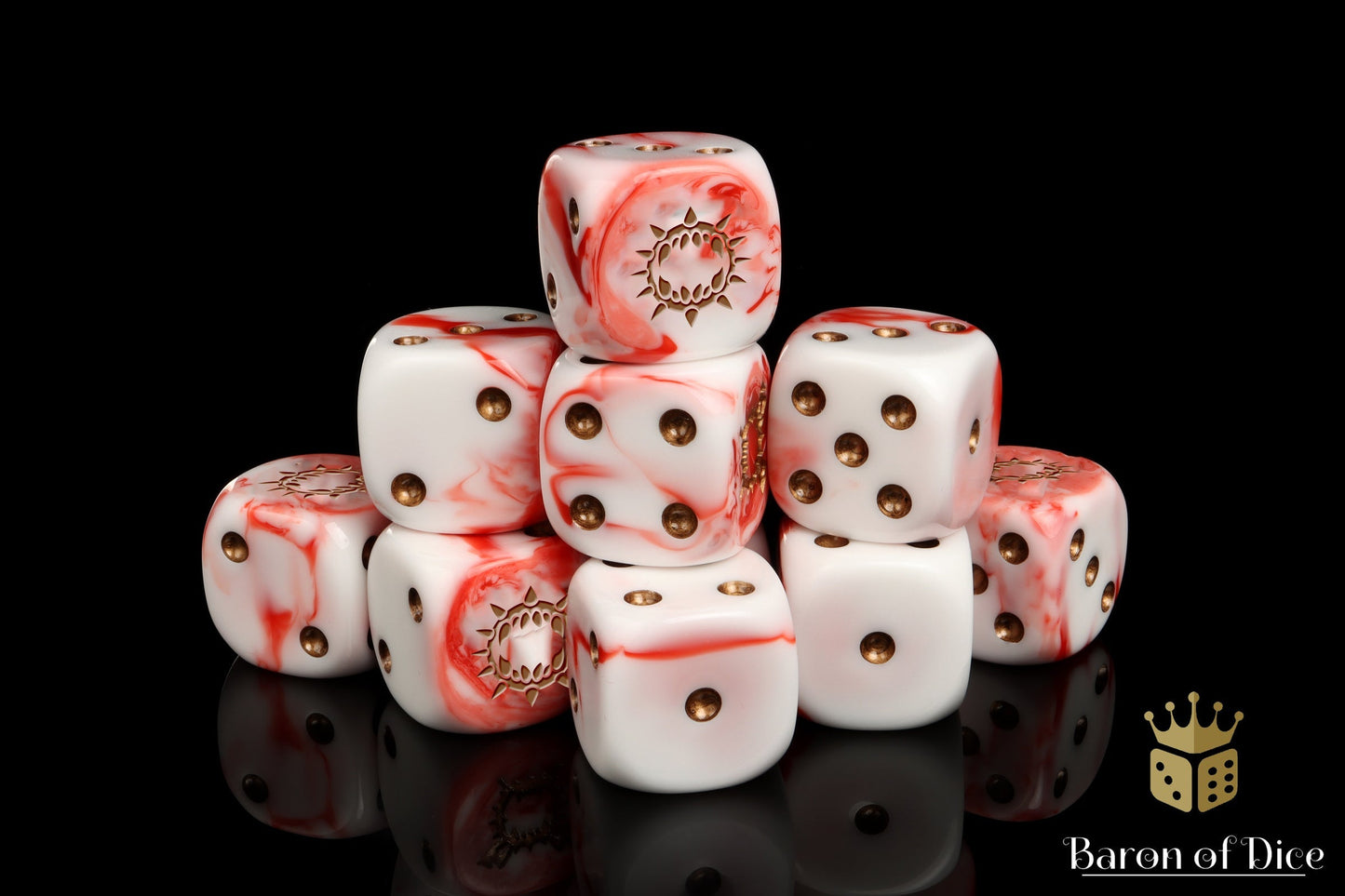 Carnage Dice - White - Out of Play