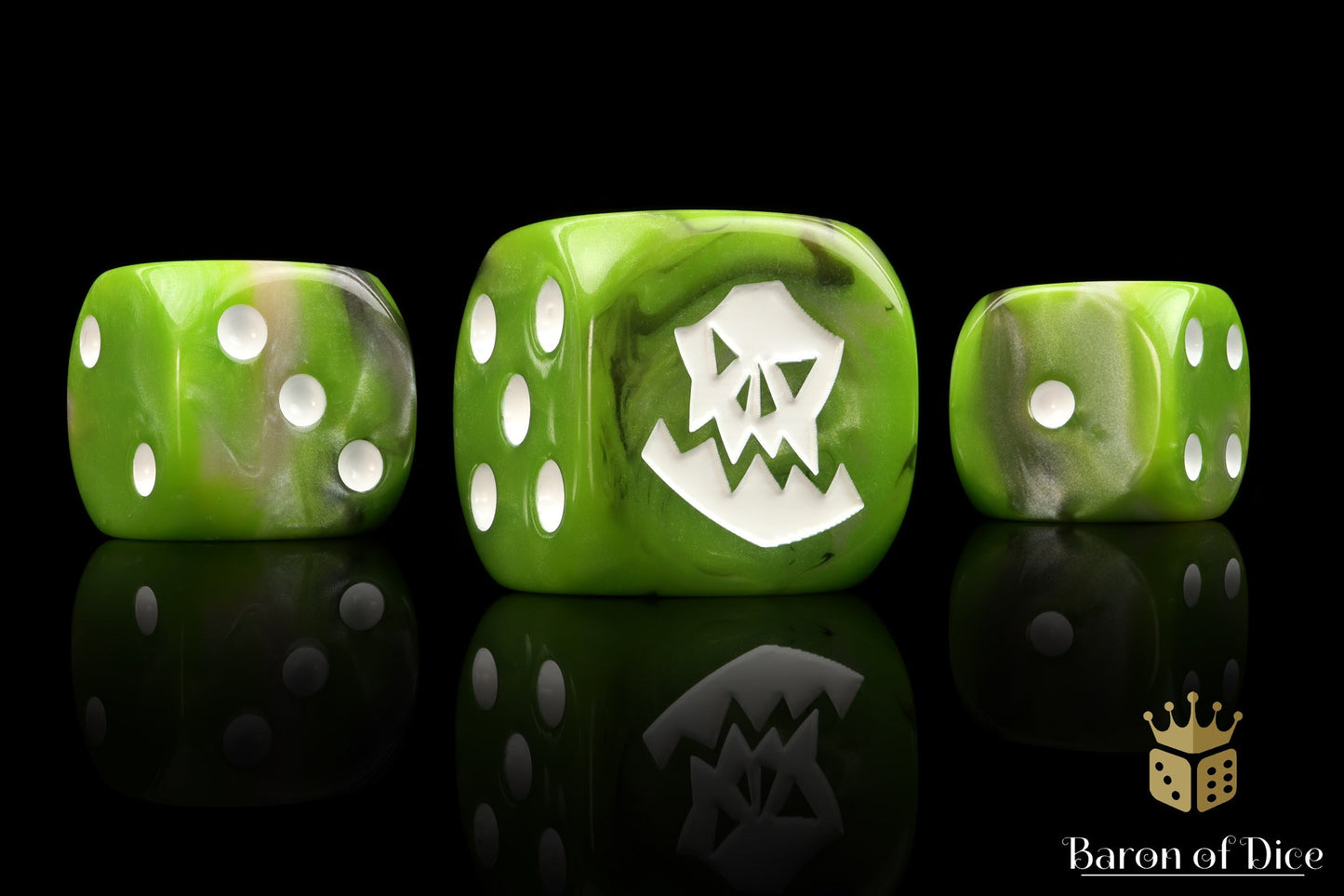 Orc Dice - White - Out of Play
