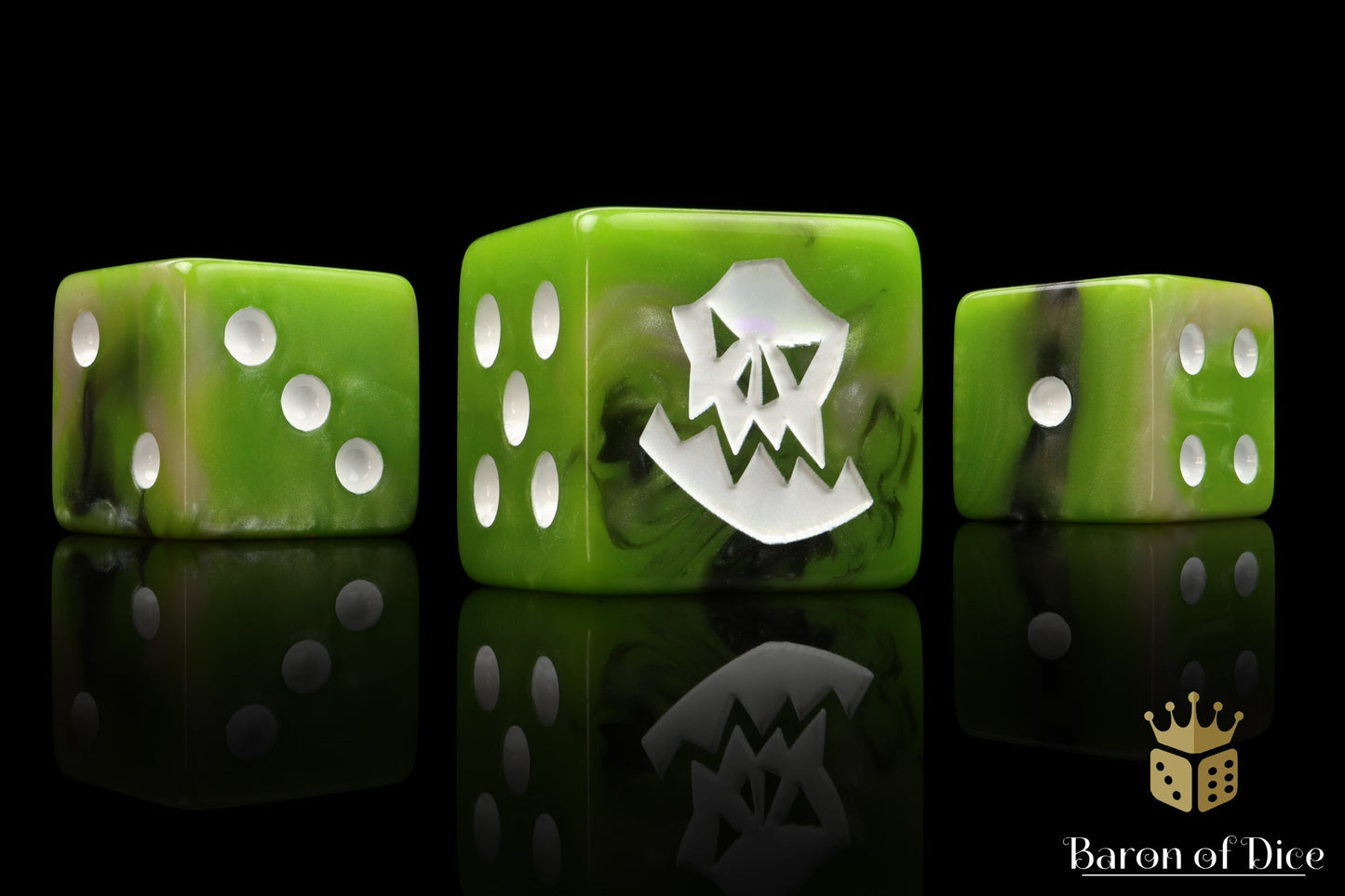Orc Dice - White - Out of Play