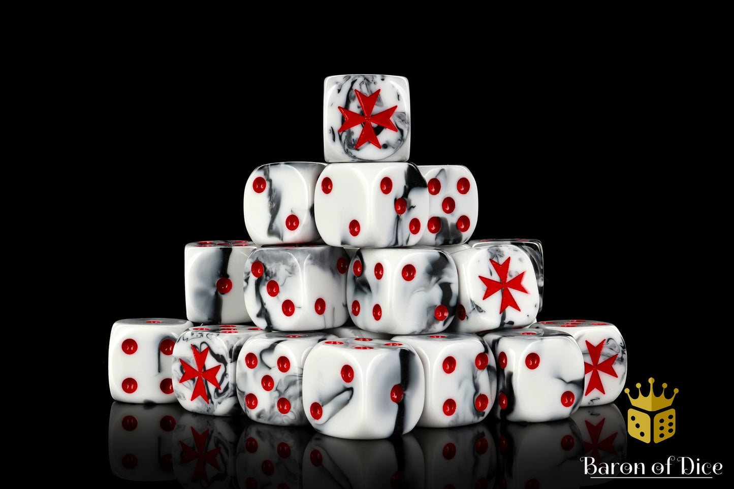 Knight Templar Dice - Red - Out of Play