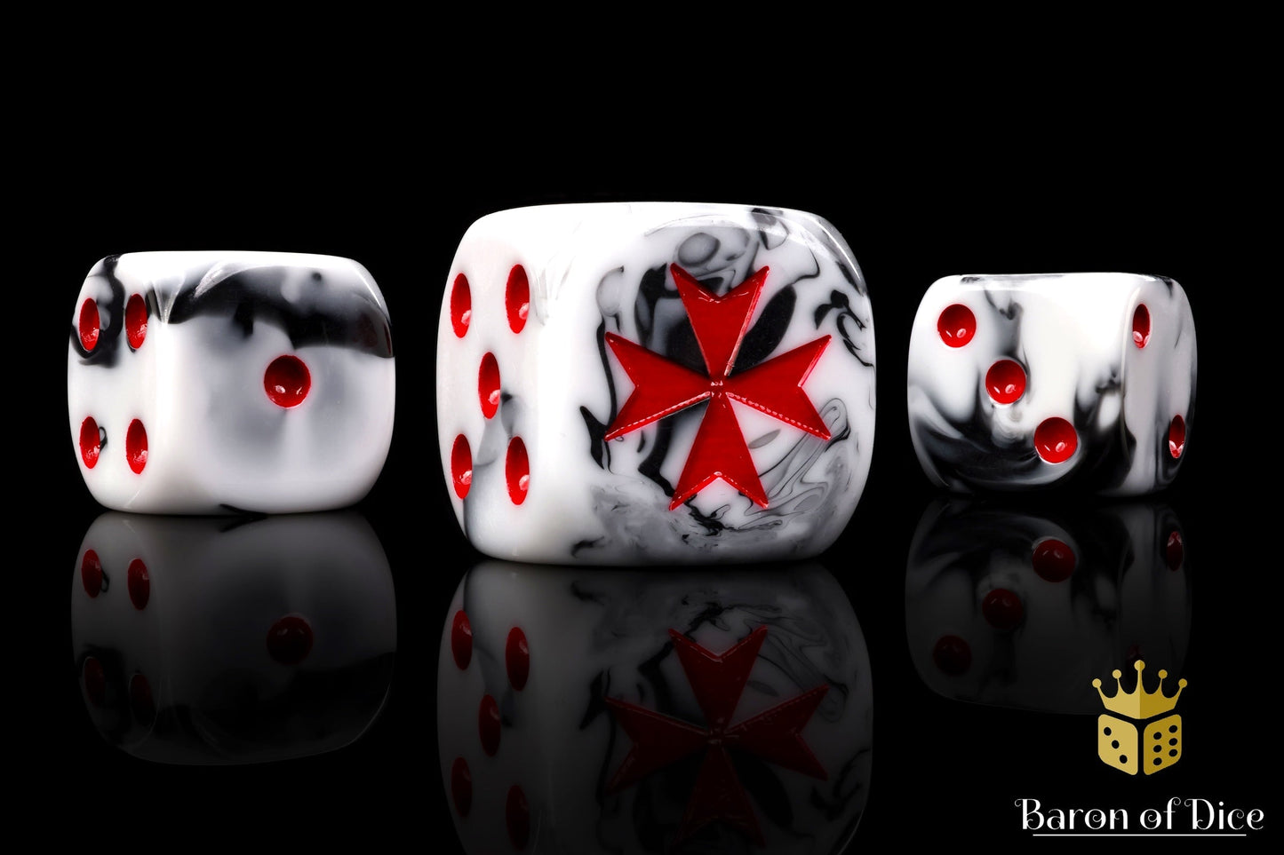 Knight Templar Dice - Red - Out of Play