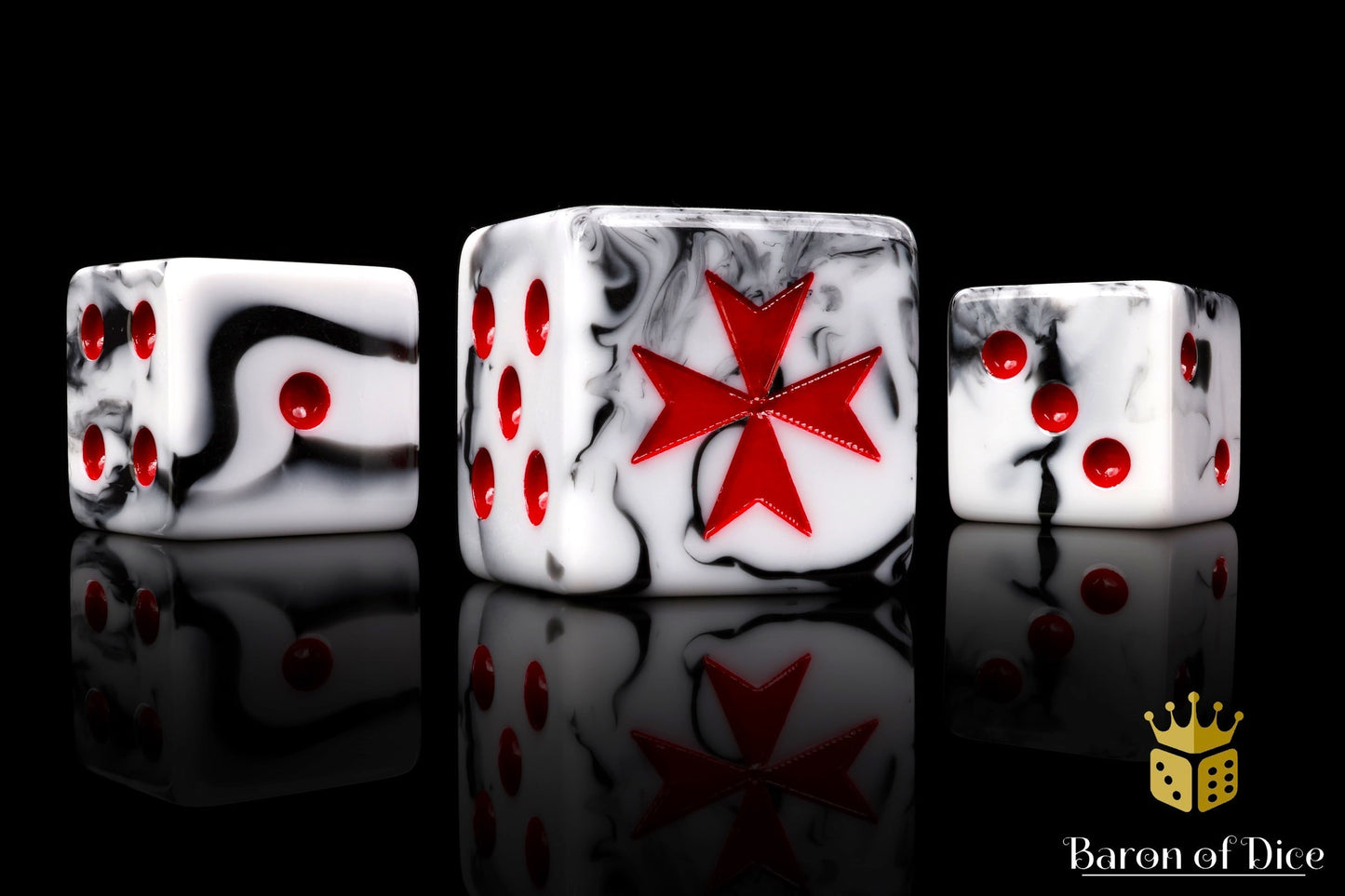 Knight Templar Dice - Red - Out of Play