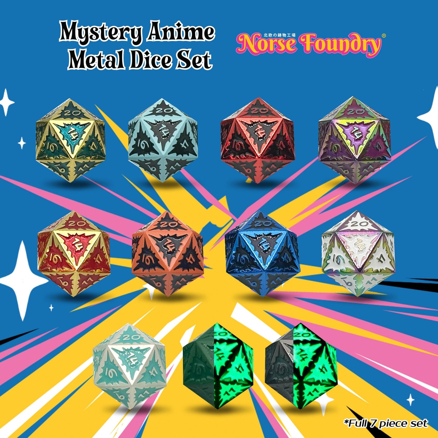 Anime Mystery Dice Set Norse Foundry