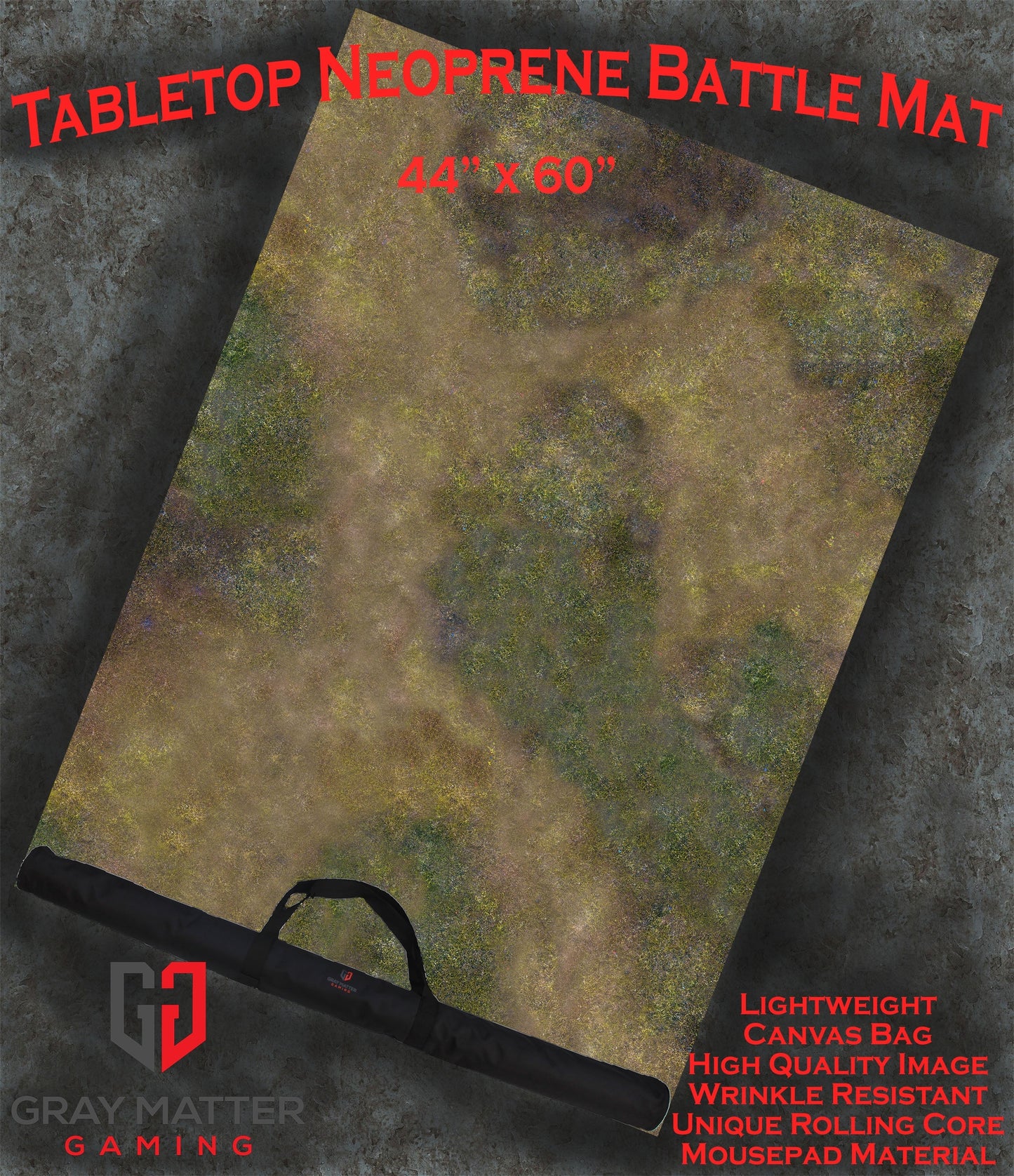 Autumn Prairie - Neoprene Battle Mat - Baron of Dice BaronOfDice