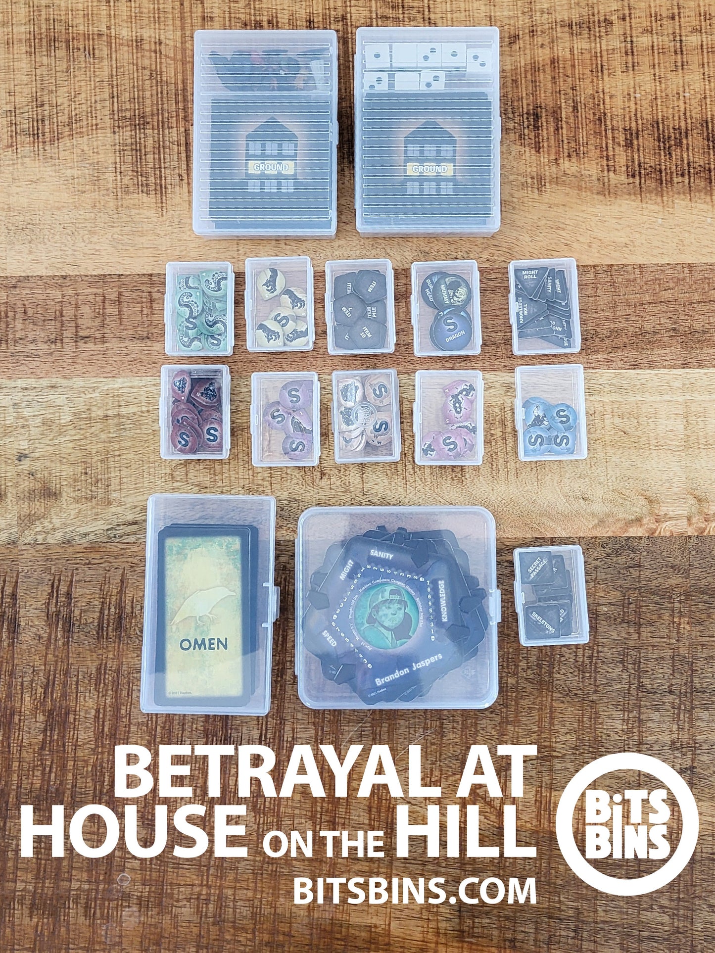 BitsBins Betrayal at the House on the Hill - 11 Minis, 2 Originals, 1 Flat, 1 Tile, 2 Tarot - Out of Play