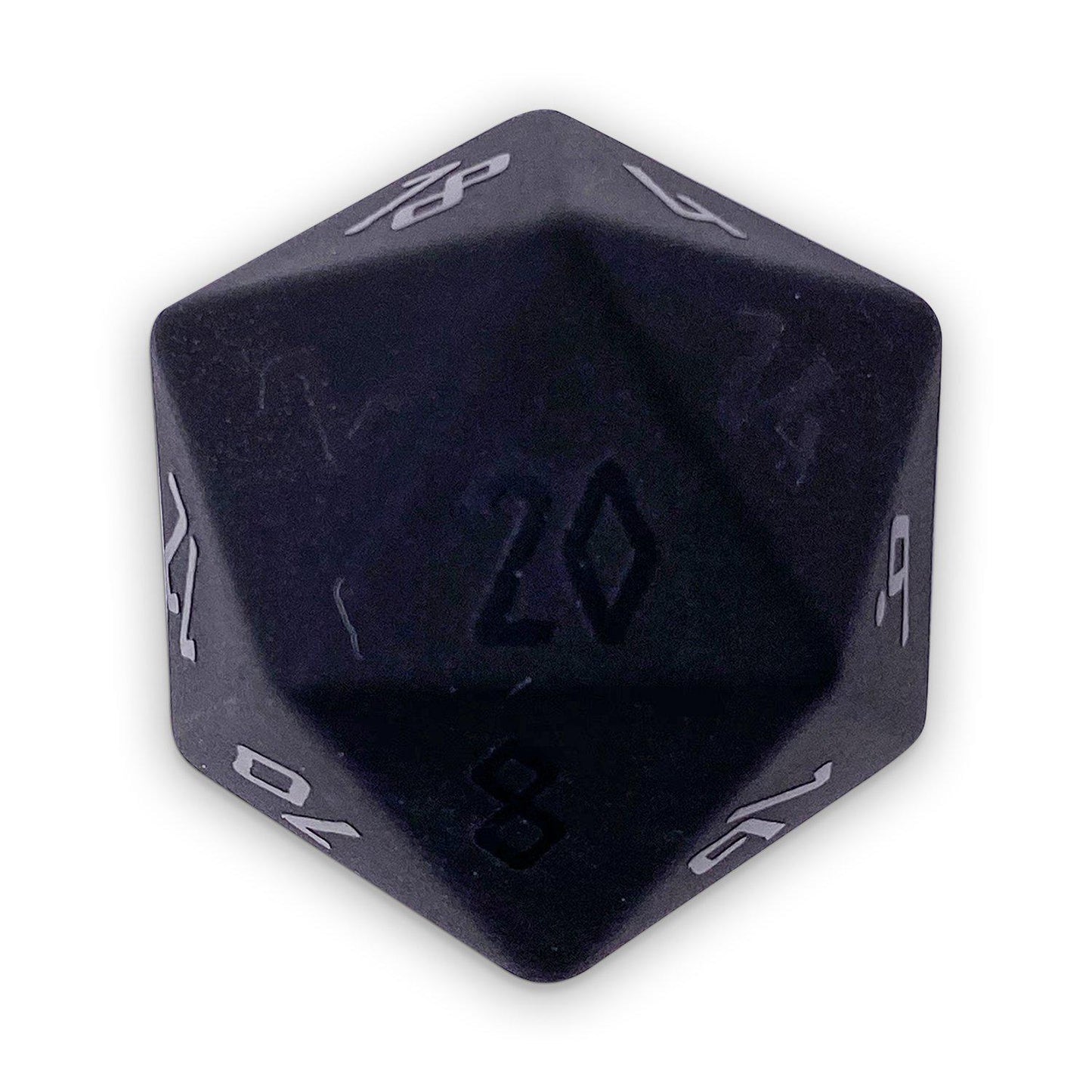 Black Obsidian - Raised Boulder® 30mm Gemstone Dice - Out of Play