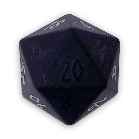 Black Obsidian - Raised Boulder® 30mm Gemstone Dice - Out of Play