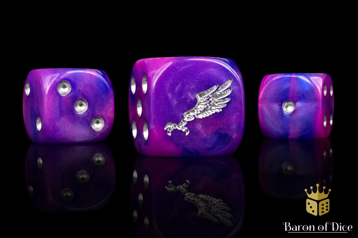 Children of Profligacy Dice - Silver Inlay - Out of Play