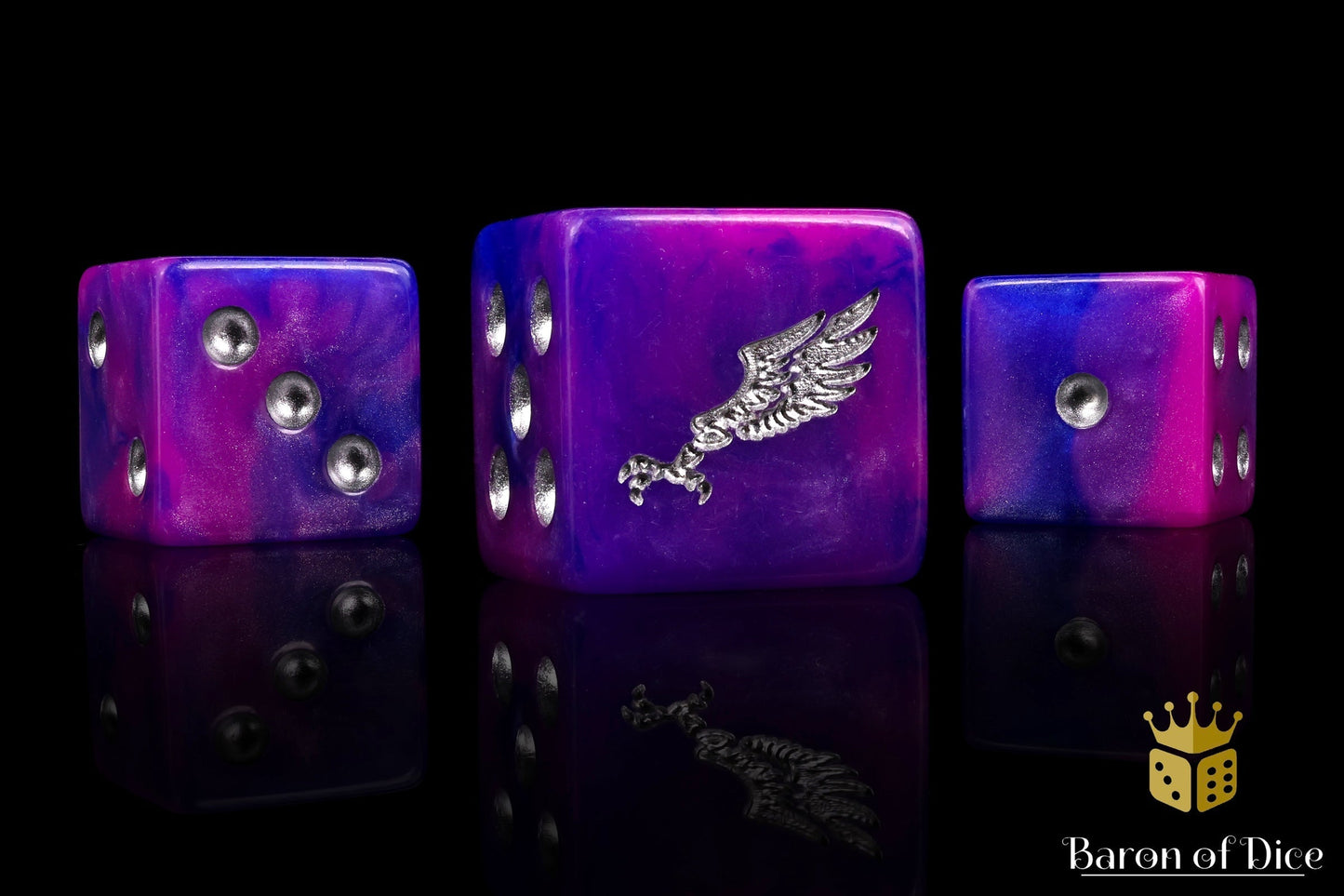 Children of Profligacy Dice - Silver Inlay - Out of Play