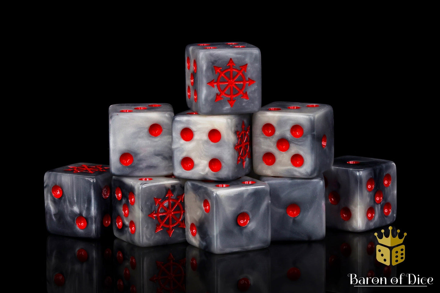 Chaos Demon Dice - Red Star - Out of Play