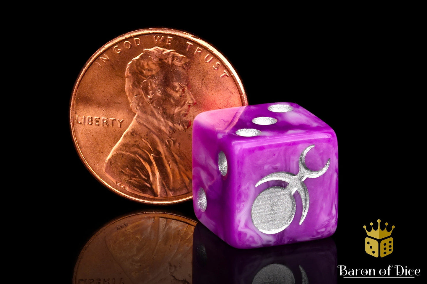 Gluttony Dice - Silver Inlay - Out of Play