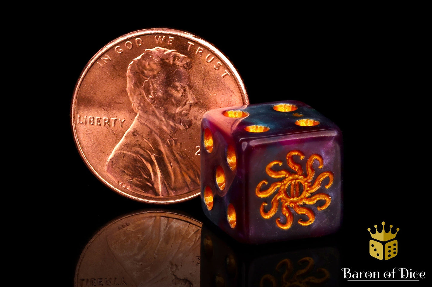 Cult of Knowledge Dice - Teal & Purple - Out of Play