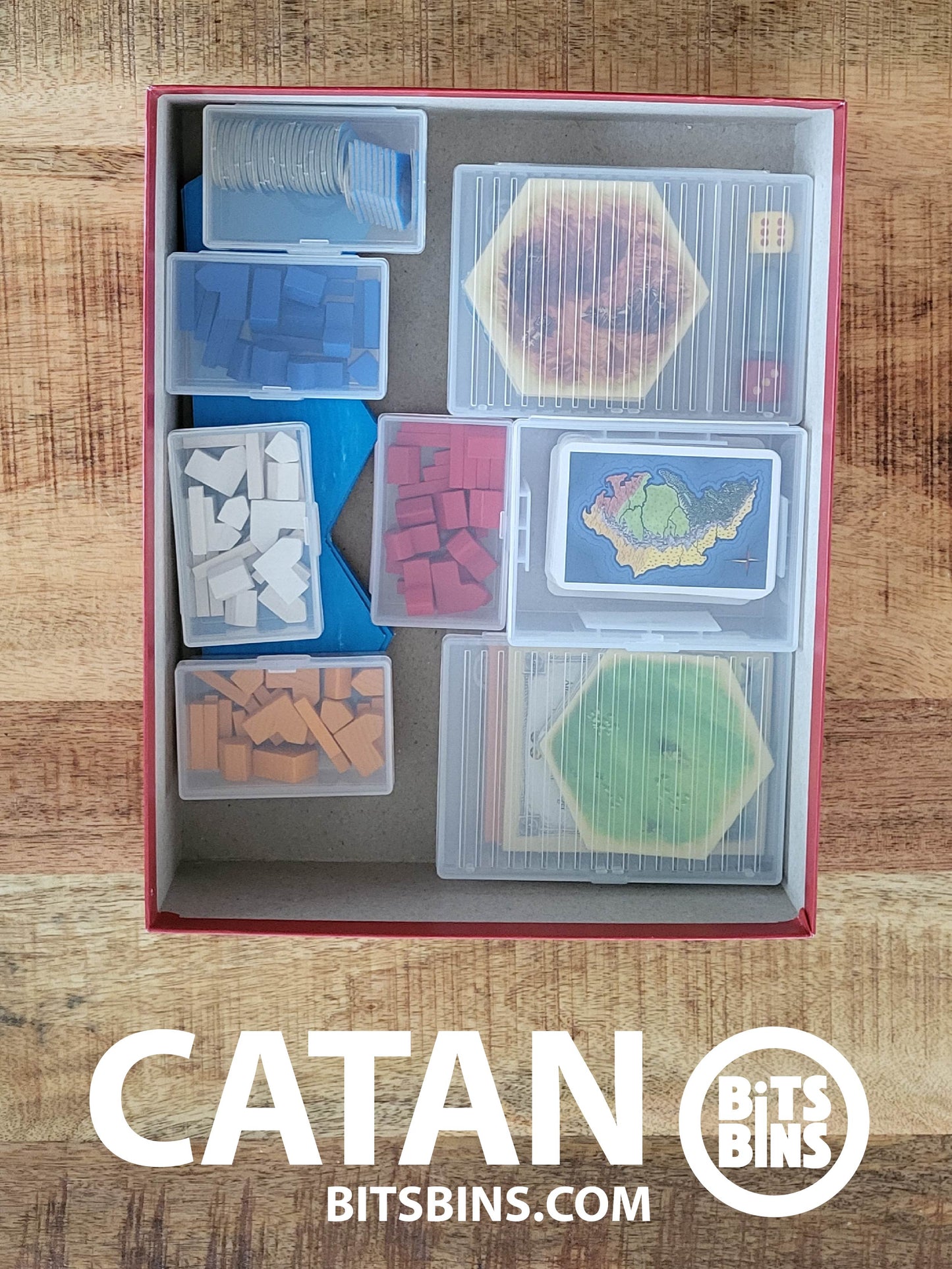 Bits Bins Catan (Unsleeved) - 5 Originals, 1 100+ Card Box, 2 Tarot - Out of Play