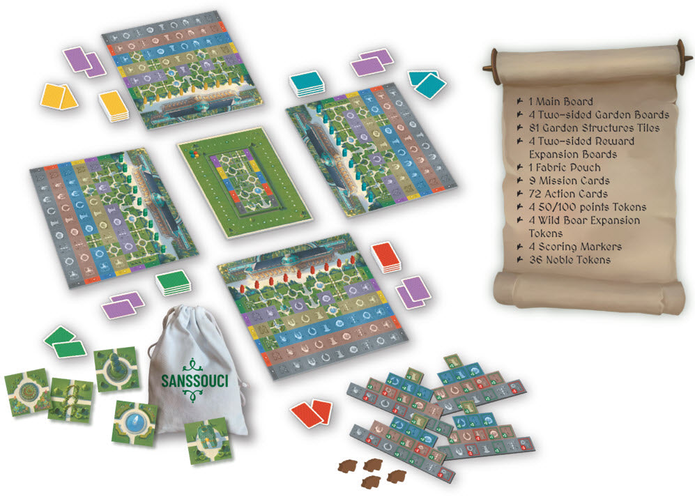Sanssouci Board Game by Michael Keisling 2-4 Players - Out of Play