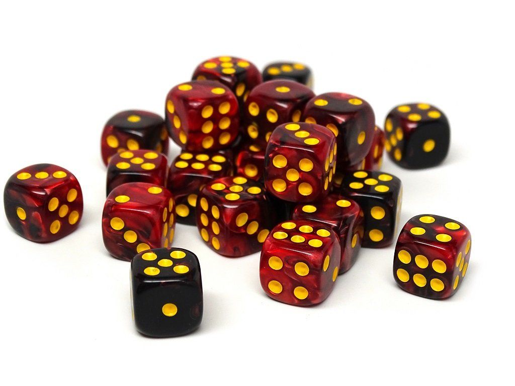 12mm D6 Dice - Lava Swirl - 25 Count Bag Easy Roller Dice Company