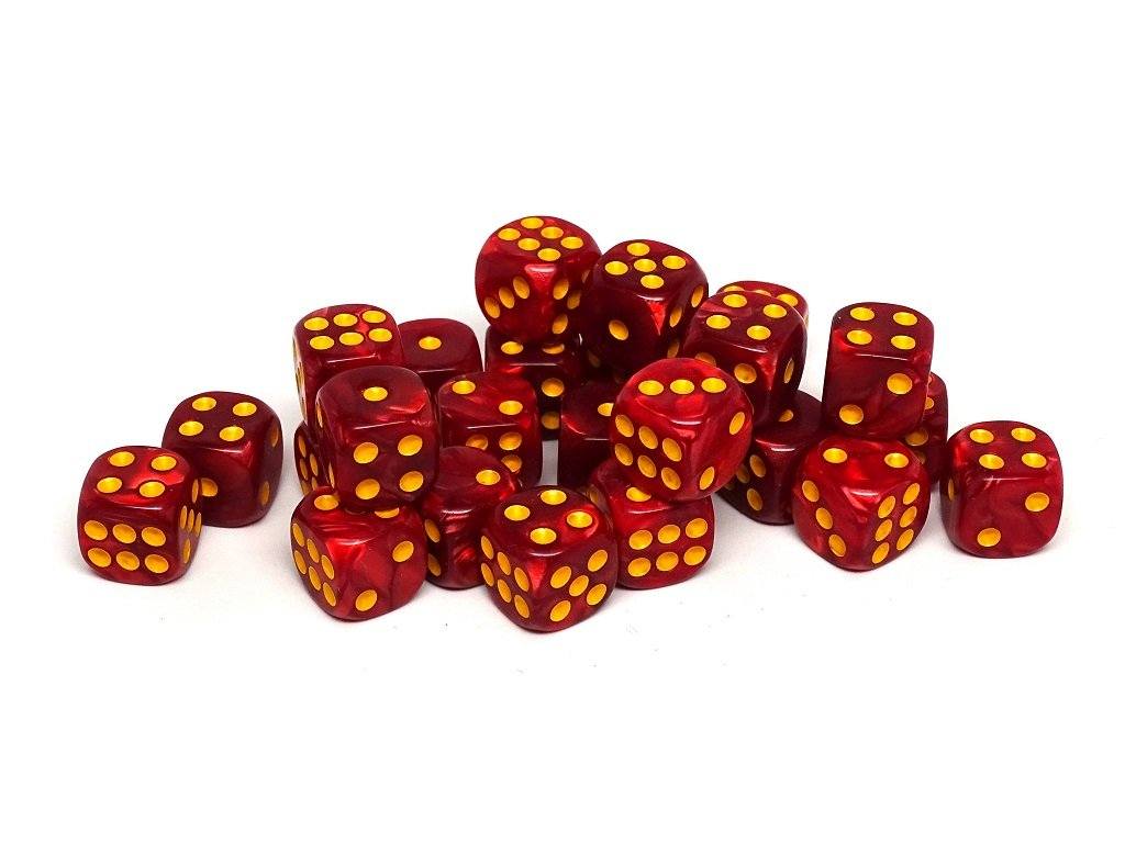 12mm D6 Dice - Fire Swirl - 25 Count Bag - Out of Play