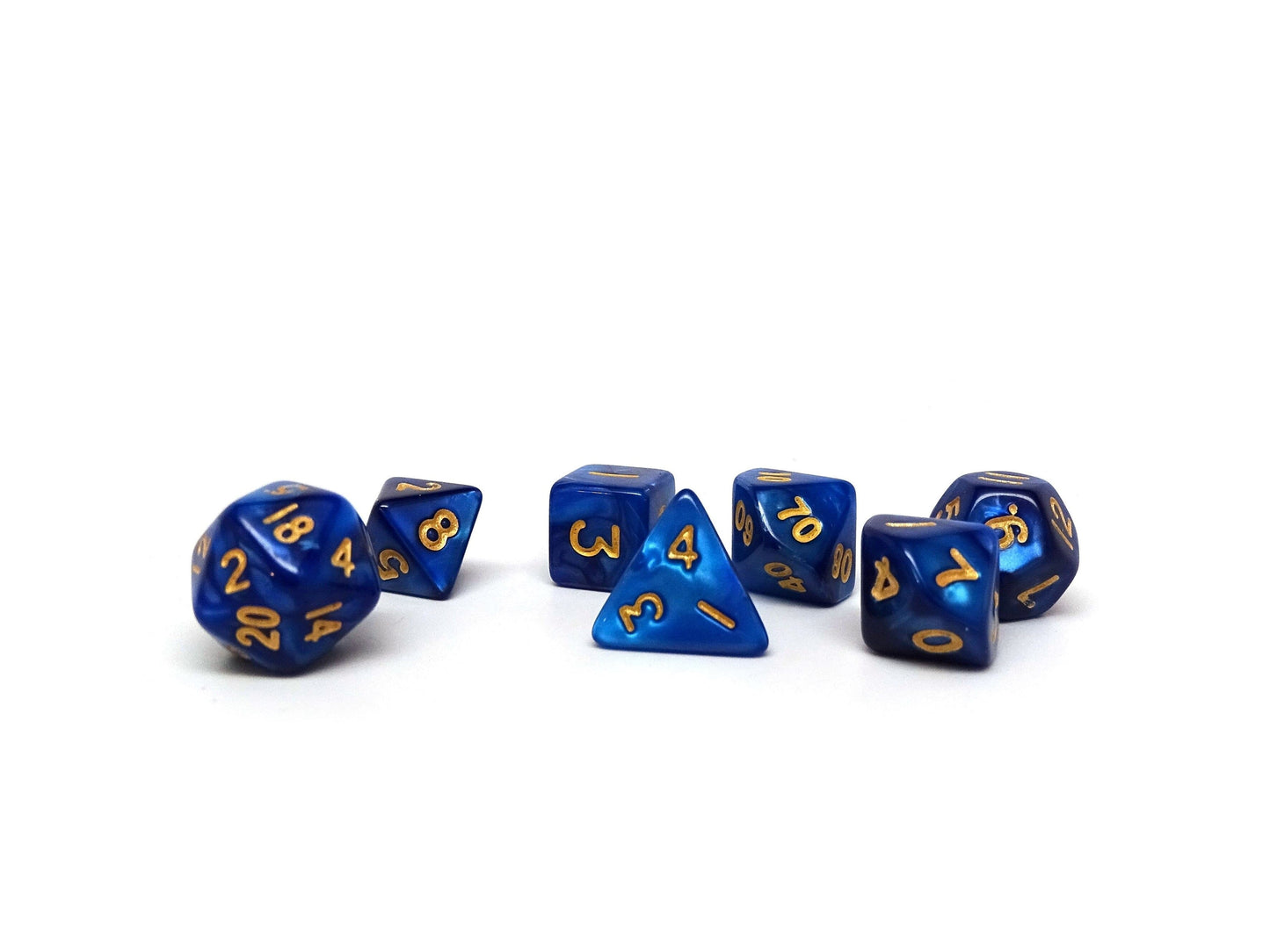 10mm Black and Blue Mini Dice Set Easy Roller Dice Company
