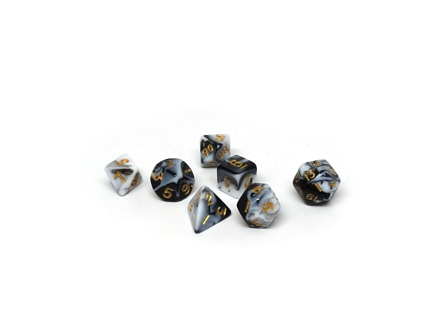 10mm Marbled Mini Dice Set Easy Roller Dice Company