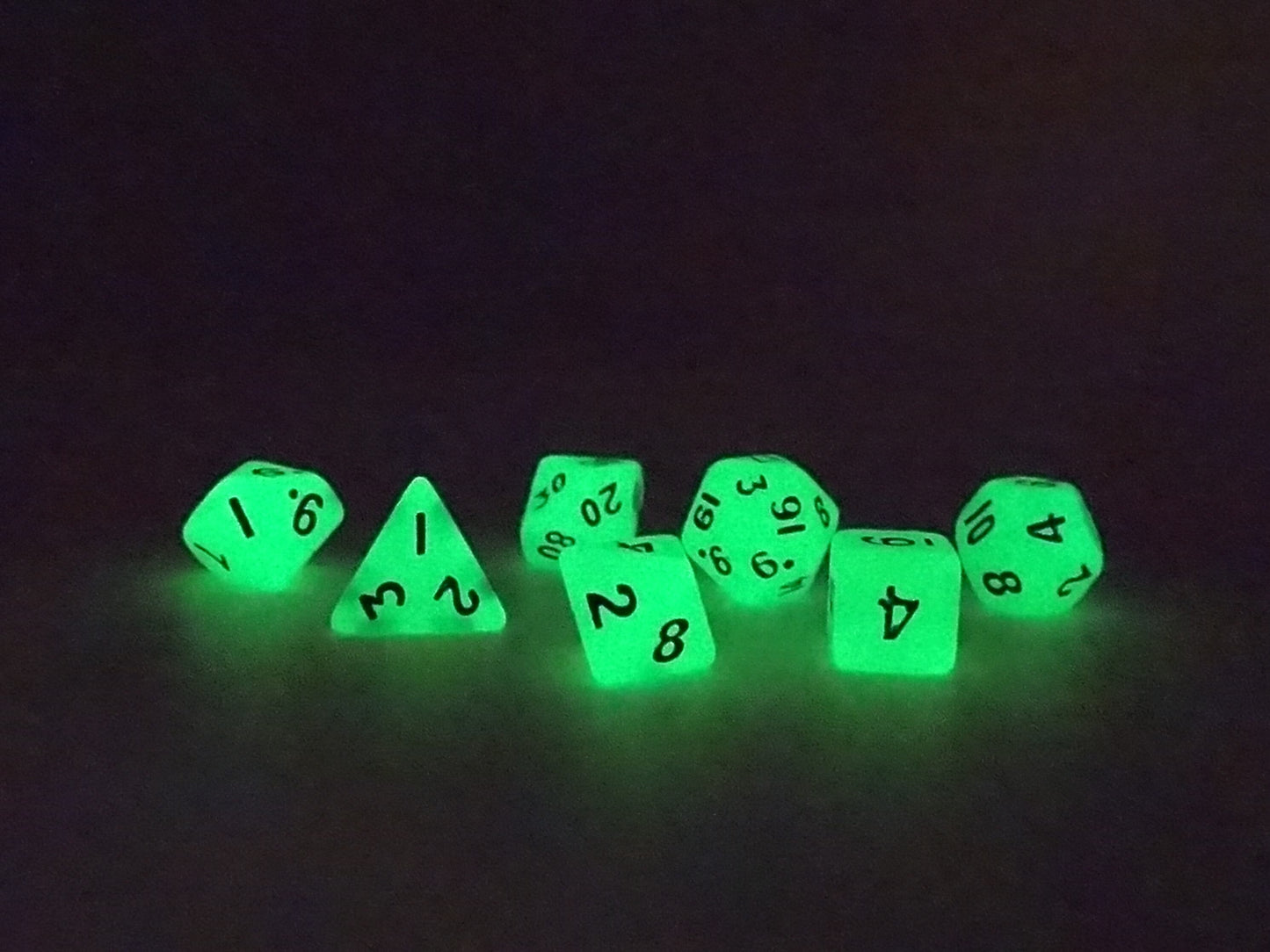 10mm Glow in the Dark Mini Dice Set Easy Roller Dice Company
