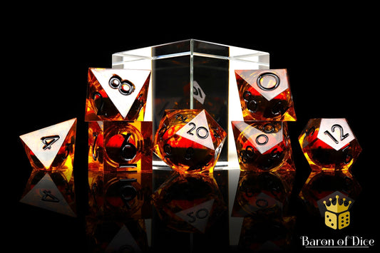 Evil Eye Liquid Core RPG Dice Set - 7 Pieces - Out of Play