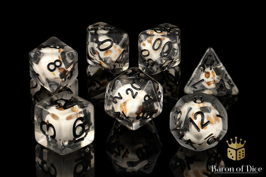 Bones & Bats RPG Dice Set - 7 Pieces - Out of Play