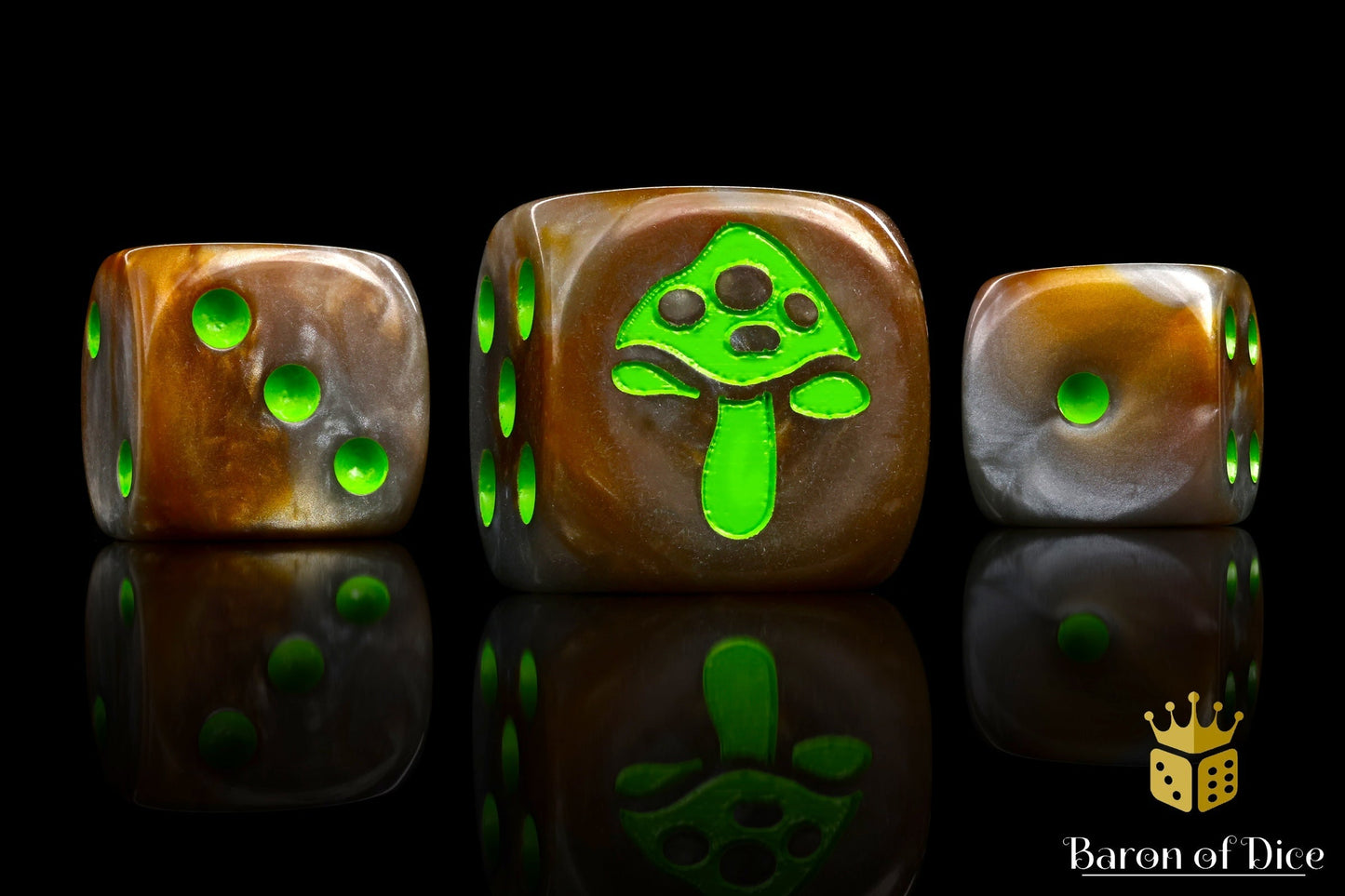 Shroom Dice - Bright Green - Out of Play