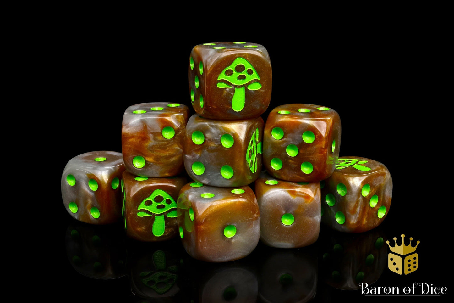 Shroom Dice - Bright Green - Out of Play