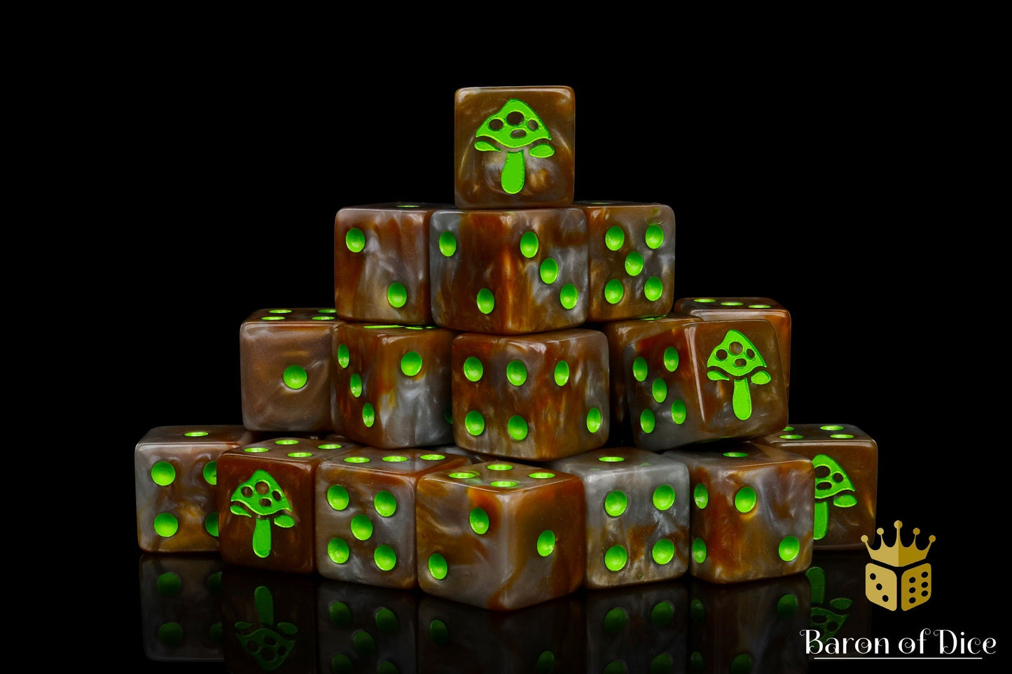 Shroom Dice - Bright Green - Out of Play