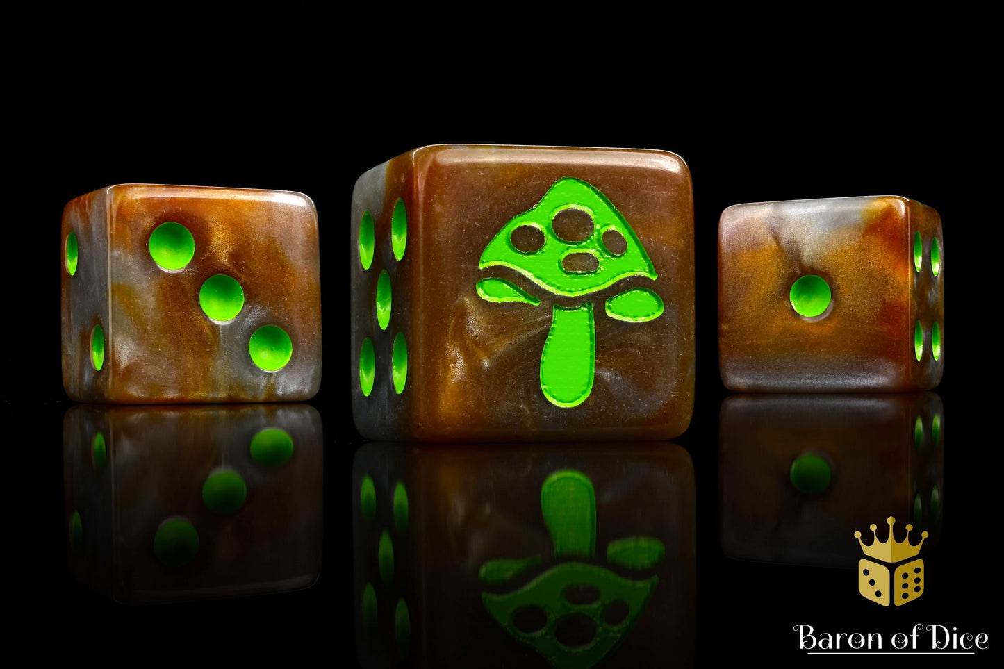 Shroom Dice - Bright Green - Out of Play