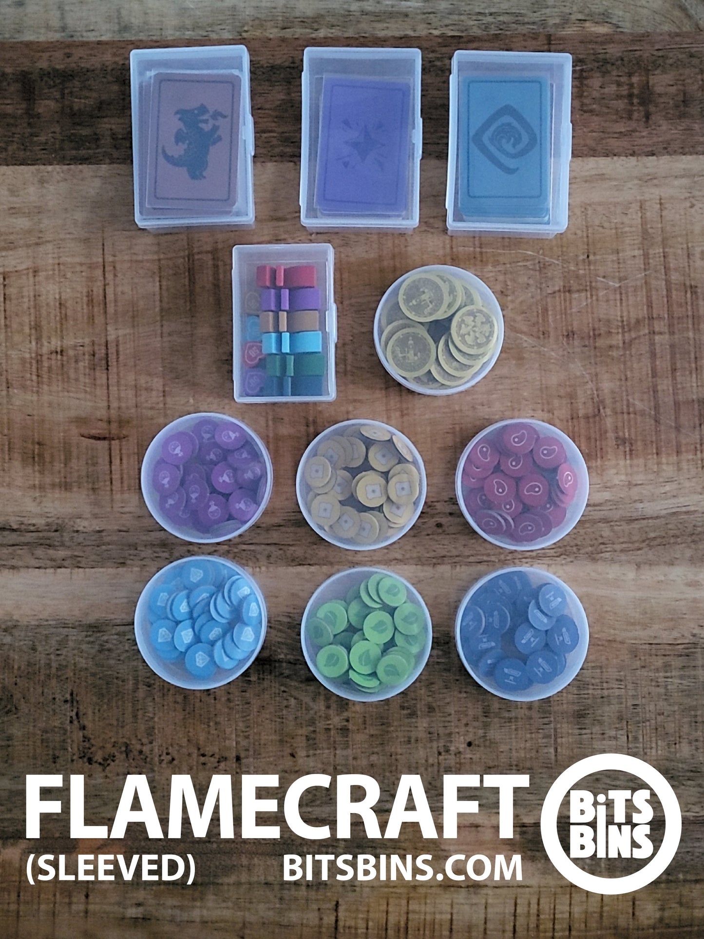 Bits Bins FLAMECRAFT (Sleeved) - 7 Pods, 1 Original, 3 XLs