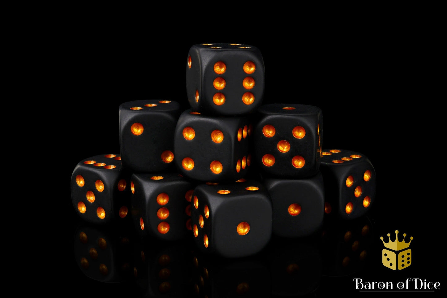 Matte Black Universal Dice - Out of Play