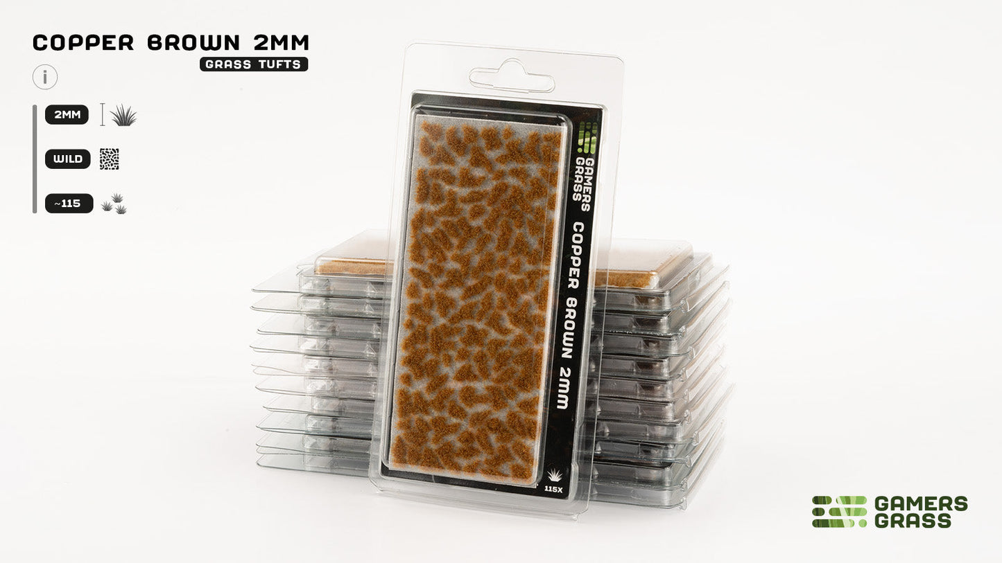 Gamers Grass - Grass Tuft - Copper Brown (2mm) - Out of Play