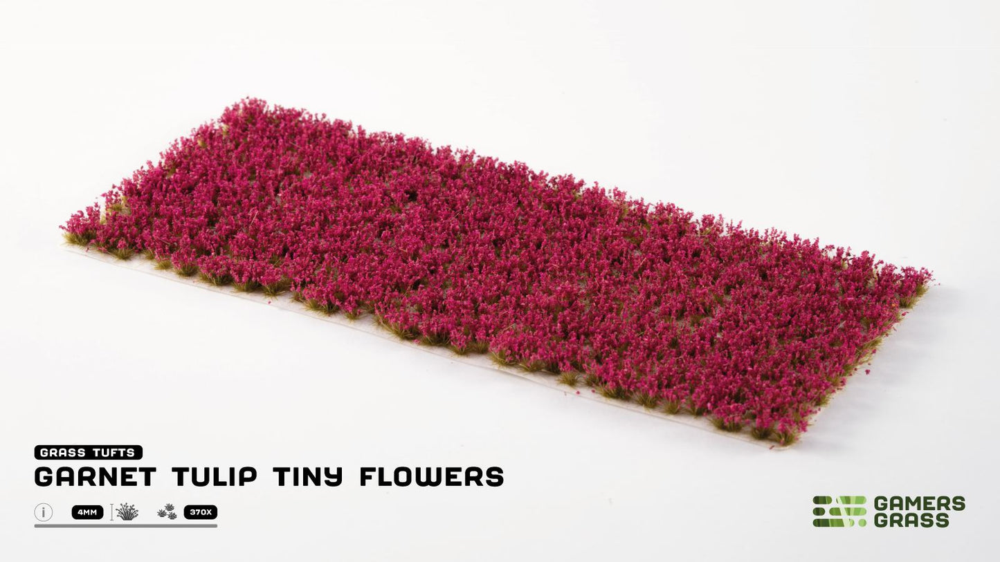 Gamers Grass - Tiny Flower Tuft Set - Garnet Tulip - Out of Play