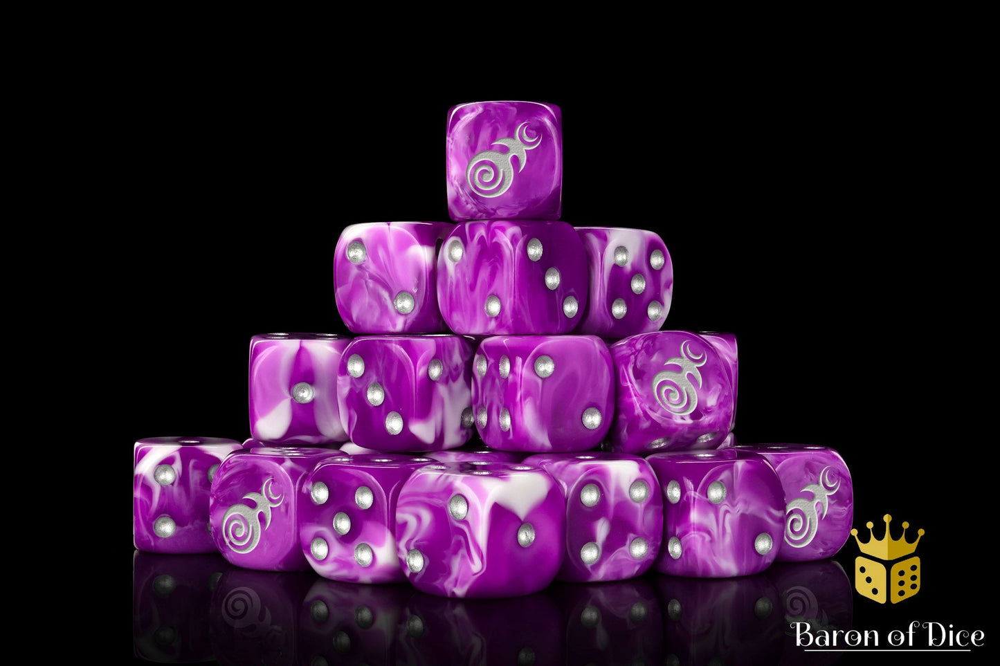 Gluttony Dice - Silver Inlay - Out of Play