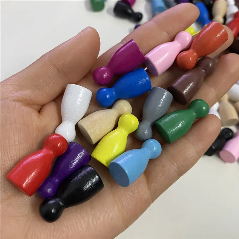 30Pcs Wood Pawns For Games