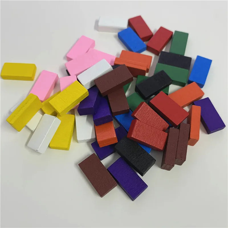 50Pcs Colorful Brick Cube Game pieces For Board Gamess