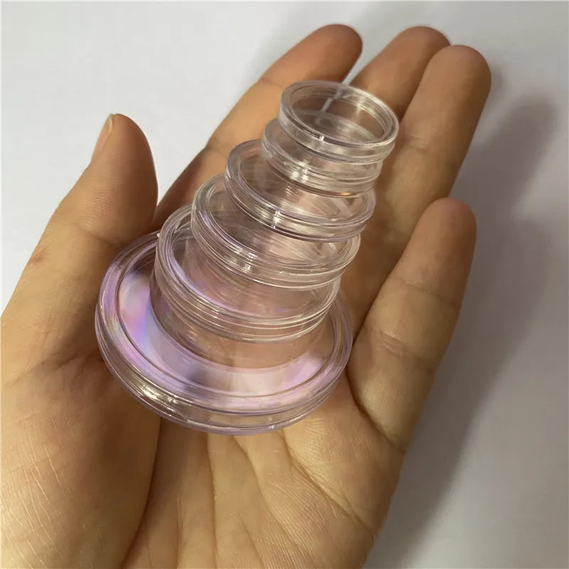 18-45mm Clear Plastic Containers For Tokens