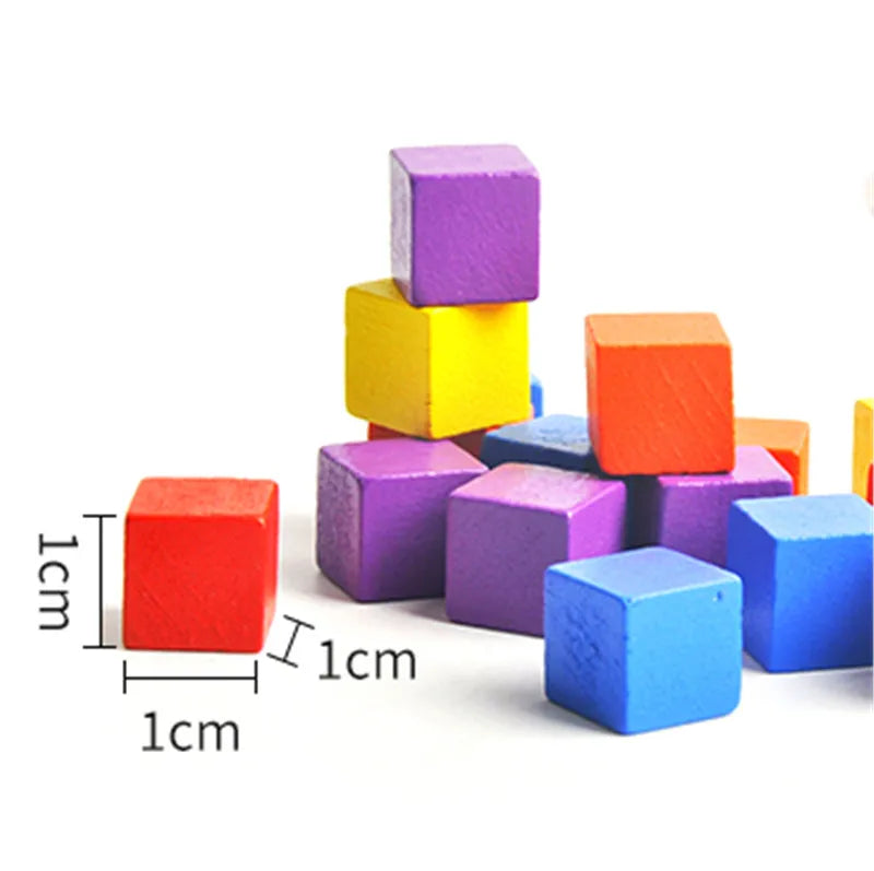 50Pcs Colorful Wood Cubes For Board Games
