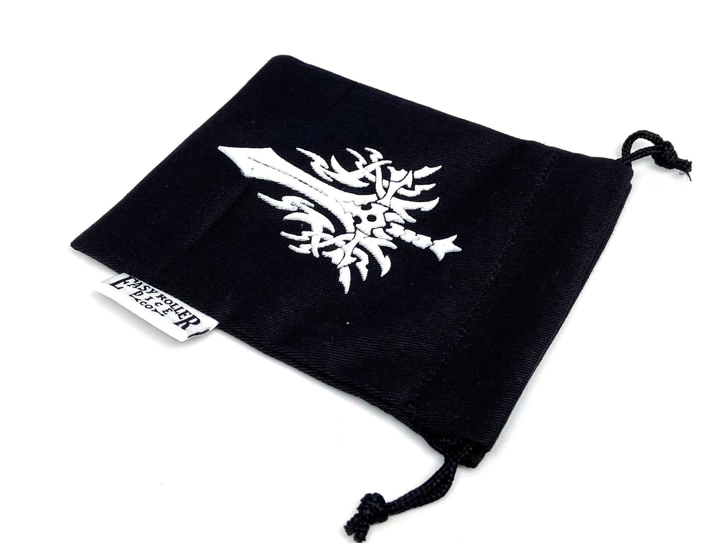 Small Cotton Twill Dice Bag - Sword Design Easy Roller Dice Company