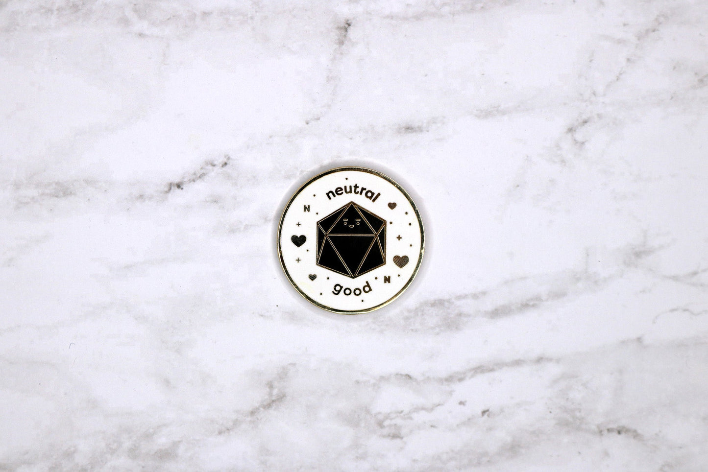 Neutral Good Alignment Hard Enamel Pin