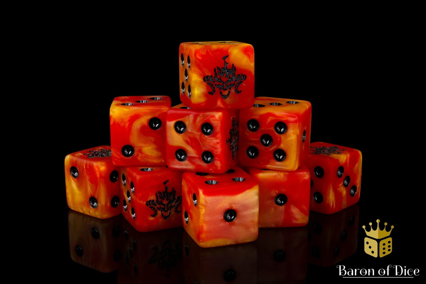 Fire Demon Dice - Out of Play