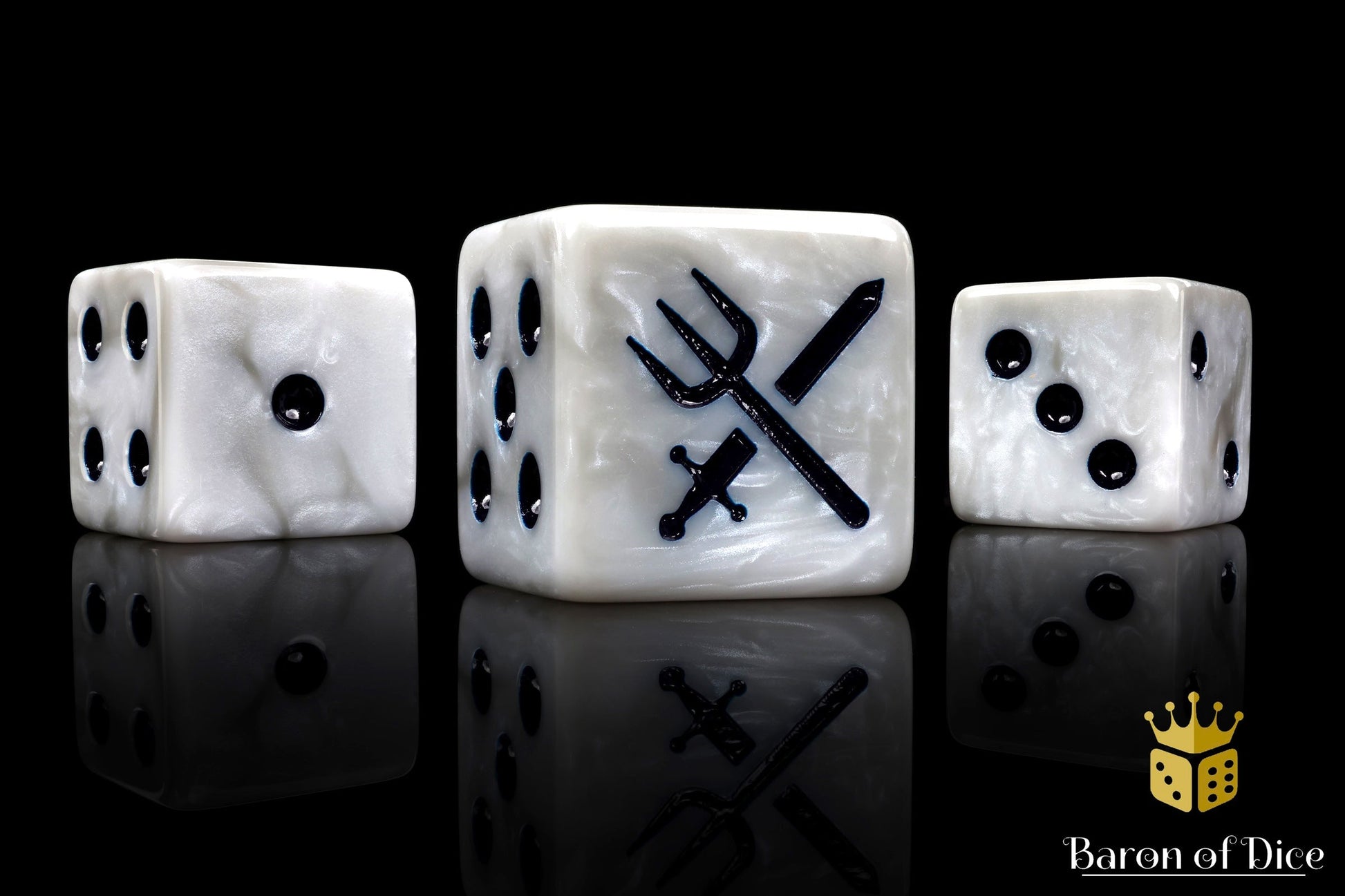 Lake Militia Dice - Crossed Weapons - Out of Play