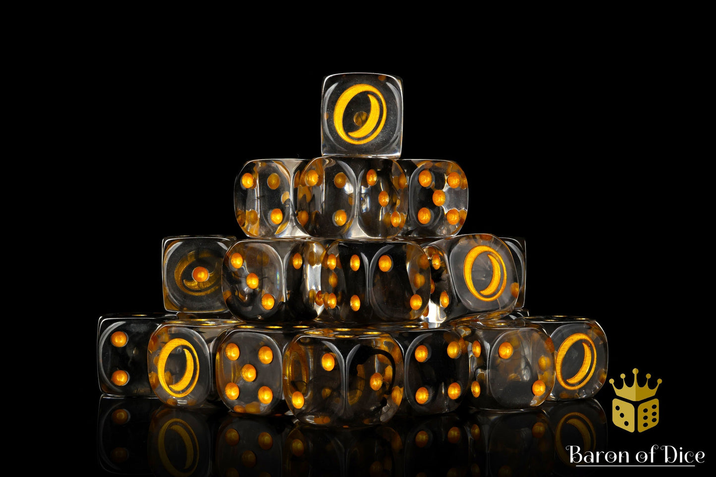 Translucent Gold Ring Dice - Out of Play