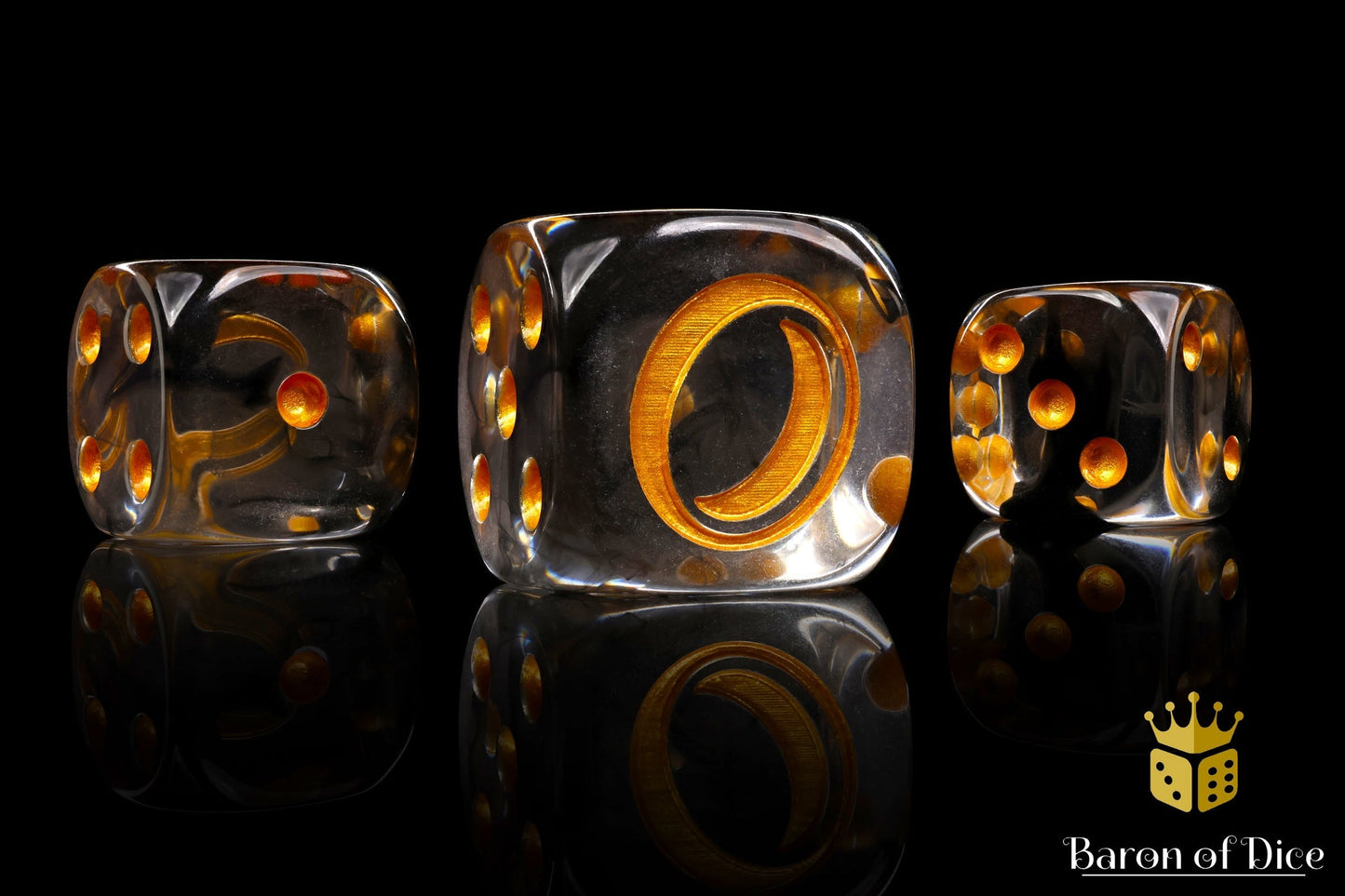 Translucent Gold Ring Dice - Out of Play