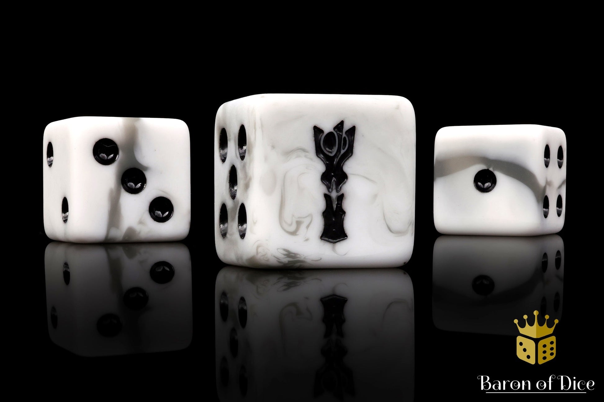 Dark Tower, White, Square 16mm Dice - Out of Play
