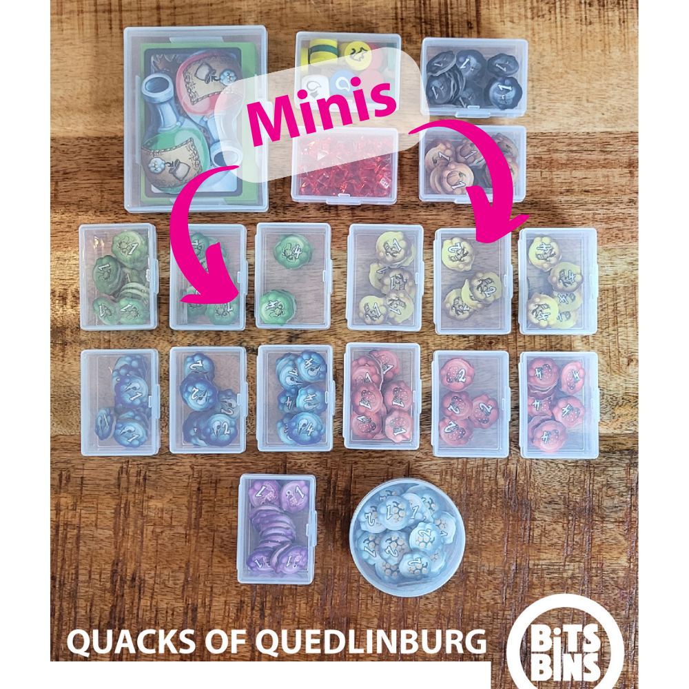 15 BitsBins Mini | Containers Measure 2.4" X 1.8" X 0.95" - Out of Play